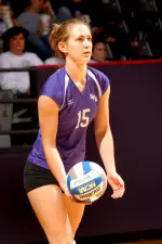 Melissa Miksch recorded her third double-double in four matches against Houston.