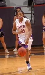 Sophomore Tammara Marion scores 15 points in Ladyjack victory.