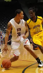 Junior Orren Tims posted career highs in both scoring and rebounding in SFA's win over UT Arlington Wednesday