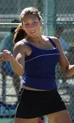 Alina Shazkho picked up a singles and doubles win over UTPA on Friday in Dallas.