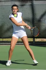 Freshman Paola Muntuenga teamed up with Alice Pacaut for a No. 2 doubles win on Sunday vs UTPA.