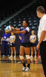 Arielle Daron had 12 kills in SFA's 3-1 win at UT-Arlington on Thursday.