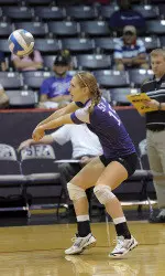 Melissa Miksch had a team-high 22 digs against UT-Arlington on Wednesday.