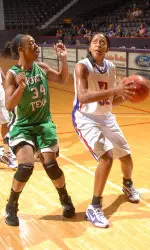 Jordan Ford led the Ladyjacks with 20 points in the season opener at North Texas on Friday.