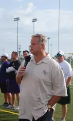 SFA Head Coach J.C. Harper will be at Ralph & Kacoos Thursday.