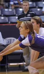 Melissa Miksch had a team-best 15 digs at Texas A&M-Corpus Christi.