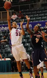 Amina Sawyer led the Ladyjacks with 25 blocks last season.