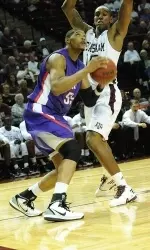 Jereal Scott led SFA against UTEP with 14 points and 15 rebounds