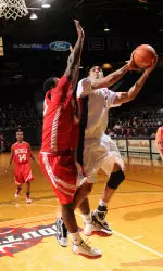 Jordan Glynn posted his 10th double-double of the season with 11 points and 10 rebounds against Northwestern State