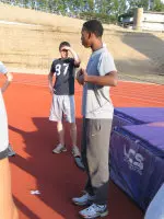 SFA held a free clinic Thursday at Homer Bryce Stadium.
