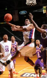 Eddie Williams scored a team-high 20 points in SFA's win at Texas State Wednesday