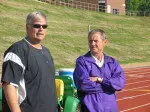 SFA head coach J.C. Harper and Lufkin head coach John Outlaw.