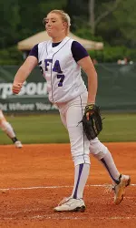 Angela White threw a complete-game shutout against Southeastern Louisiana last weekend