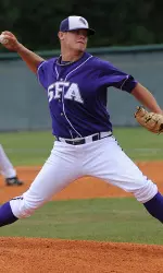 Brad Oates struck out four in earning his first win as a starter on Friday at Lamar.