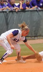 Briana Bishop had one of SFA's two game-winning home runs Saturday against Texas State