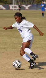 Janae Lee scored the game-winning goal in SFA's 2-1 victory over Louisiana Tech Friday night