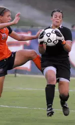 Courtney Bauder recorded a season-best eight saves in Friday's 1-0 win at Houston