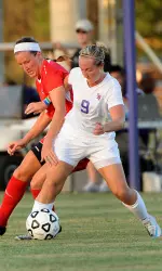 Kylie Louw's 13 career assists rank fourth on the SFA all-time list