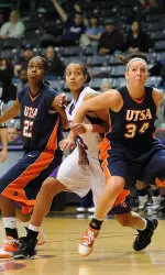 Amina Sawyer is averaging 2.9 blocks per game since being inserted into the starting lineup.