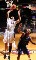 Jordan Glynn posted his fifth double-double of the season in SFA's loss to A&M-Corpus Christi