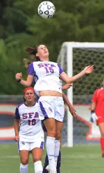 Senior midfielder Edwina Forbes scored her first goal of the season in SFA's 4-0 win over SLU.