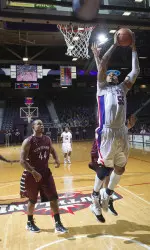 Jereal Scott had 18 points and six rebounds in Friday's opener vs Centenary.