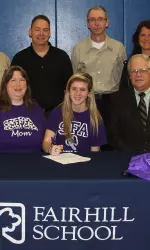 Stephanie Sims signs her letter of intent to SFA.