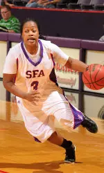 Senior Tammara Marion scored a team-high nine points to help lead SFA to a 49-40 victory over GSU on Friday.