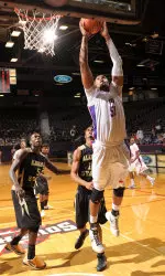 Jereal Scott had 30 points and nine rebounds in SFA's win over Texas College.