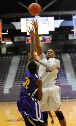 Jereal Scott had 18 points and nine rebounds in SFA's loss to Prairie View A&M.