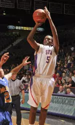 Sophomore Antonio Bostic scored a career-high 16 points in SFA's win over McNeese State Saturday