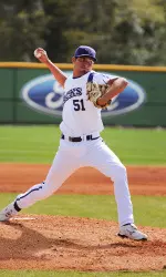 Brett Higginbotham earned his first win of the season on Tuesday at Texas Southern.