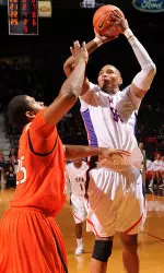 Jereal Scott scored 10 points to tie for the team lead against Sam Houston State on Wednesday