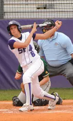 Amber Price had two doubles in SFA's 7-5 loss at Texas State on Saturday