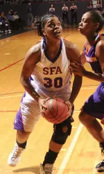 Toni Davis was one of seven seniors that played their final game at William R. Johnson Coliseum on Saturday.
