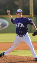 Jared West struck out a career-high nine hitters in SFA's loss to TAMUCC.