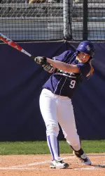 Senior Lauren Luetge went 3-for-4 Sunday in her final game as a Ladyjack