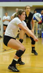 Katzy Randall led the Ladyjacks with eight kills versus Northwestern State.