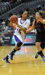 Ashley Bettis scored eight points in SFA's 69-67 victory over Sam Houston State Wednesday.
