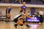 Madison Hanlan had 19 digs in SFA's 3-2 loss to Southeastern.