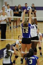 Jacque Allen had 15 kills and six blocks in SFA's 3-1 win over Lamar.
