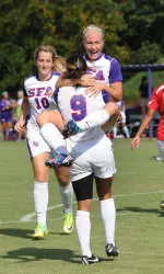 Senior Kylie Louw scored a goal and added an assist in the Ladyjacks' 3-1 win over Lamar.