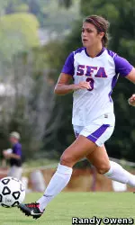 SFA sophomore defender Megan Dunnigan and the Ladyjacks take on Nicholls St. Friday at 4 p.m. in Thibodaux.