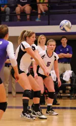 Katzy Randall had 18 digs and nine kills in SFA's loss to Southeastern.