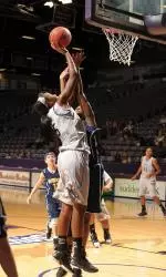 Sophomore Porsha Roberts recorded her second double-double of the season on Friday.