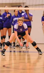 Katzy Randall had a double-double in SFA's 3-1 win ORU on Thursday.