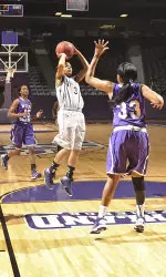 KK Jerrell and the Ladyjacks fell to Grambling, 64-63.
