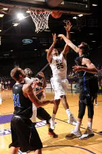 Desmond Haymon had a career-high 24 points in SFA's win over LCU on Saturday.