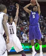 Antonio Bostic was one of two 'Jacks with 14 points at Texas A&M.