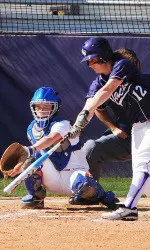 Bethany Brown hit the Ladyjacks' first home run of the season Saturday.